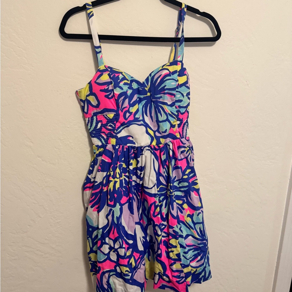 Lilly Pulitzer Multicolor Floral Sundress - Blue, Pink, Yellow, White